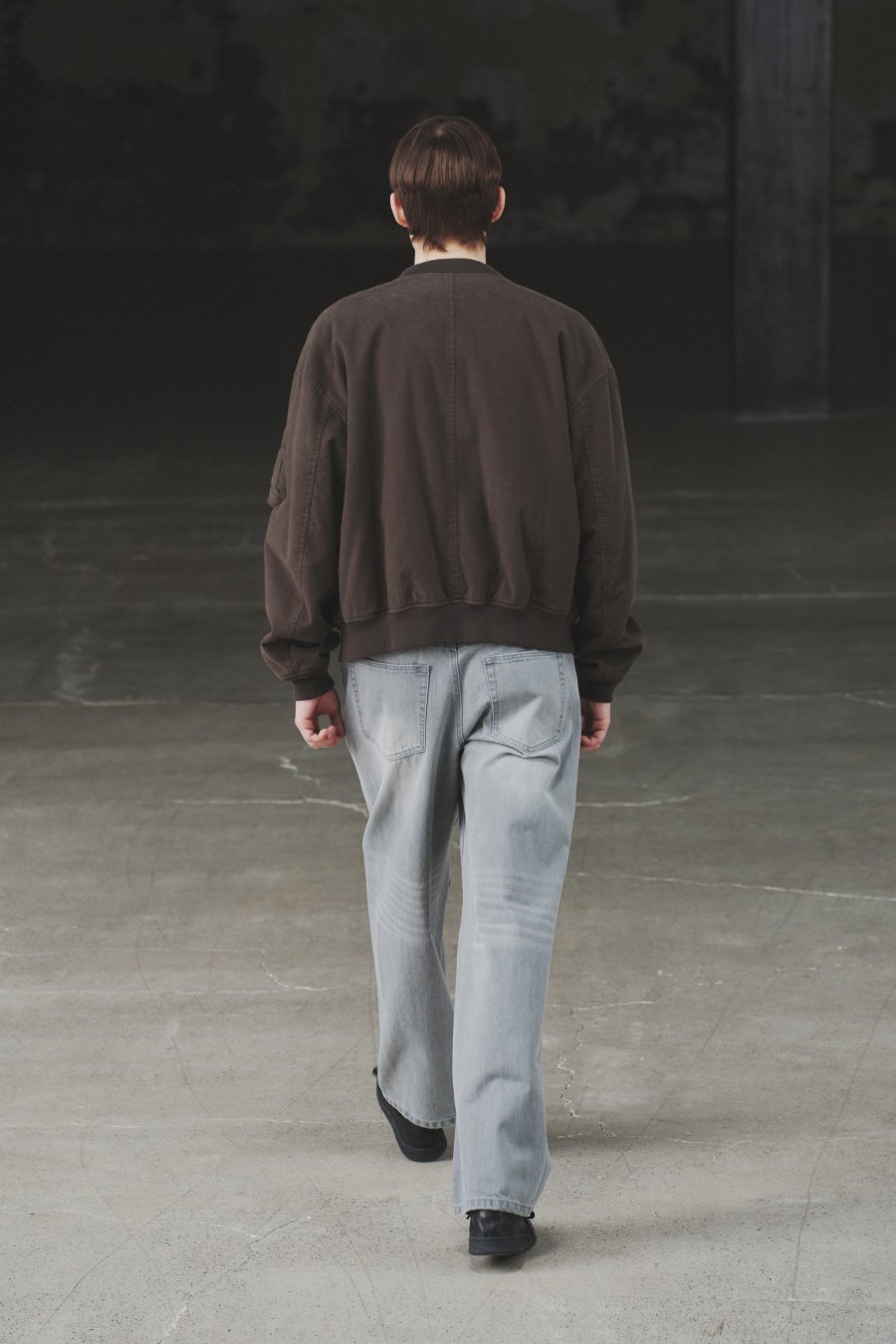 【INSILENCE】 WASHED MOLSKIN MA-1 KHAKI GREY MUSINSA | INSILENCE Washed Moleskin MA-1 KHAKI GREY